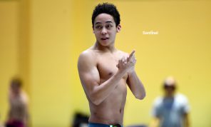 Smoky Hill swim coach Scott Cohen called Tylen Phillips one of the most “competitive and devoted athletes” he'd worked with in more than two decades of coaching. (Photo by Courtney Oakes/Sentinel)