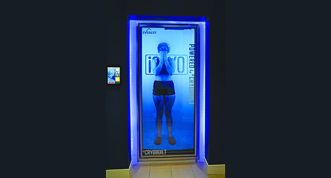 THRILL CHILL: Light baths, big squeeze and deep freeze are hot at this gym