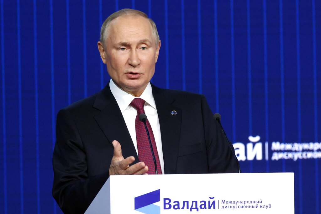 Russia’s Putin says he won’t use nuclear weapons in Ukraine